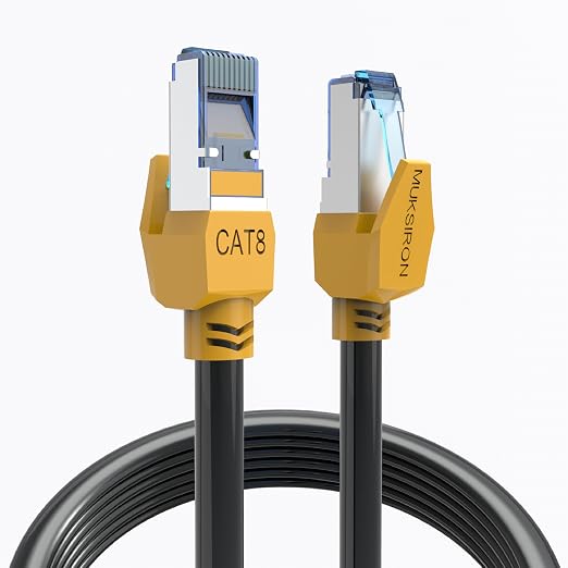 Cat 8 Ethernet Cable 15 ft, 40Gbps High Speed Gaming Network Cable 2000MHz by MUKSIRON