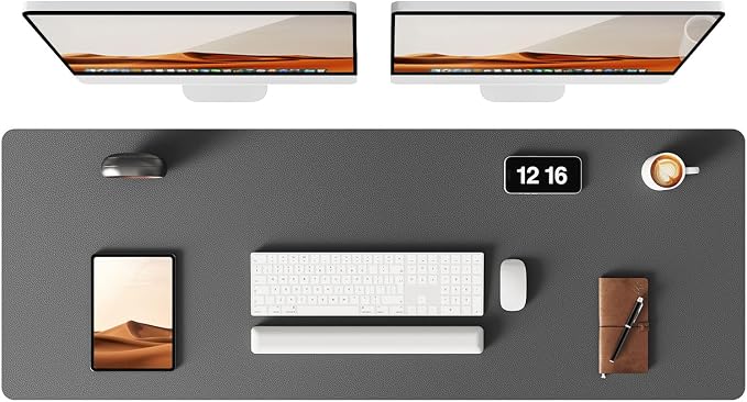 YSAGi Leather Desk Pad Protector, Office Desk Mat, Large Mouse Pad, Non-Slip PU by YSAGi