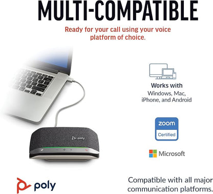 Poly Sync 20 USB-C Personal Portable Smart Speakerphone – Noise/Echo Reduction - Image 7