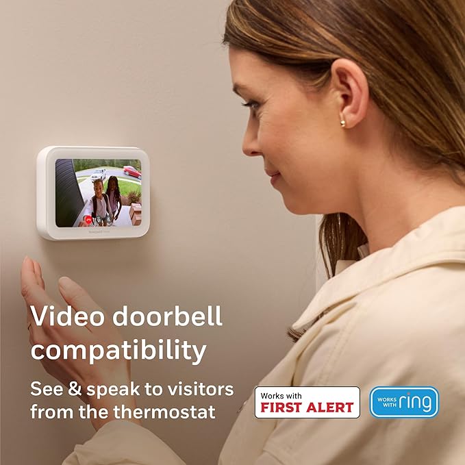 Honeywell Home X8S Premium Smart Programmable Wi-Fi Thermostat, Video Doorbell - Image 2