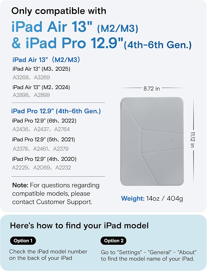 MOFT Dynamic Folio Case for iPad Air 13 Inch M3/M2, iPad Pro 12.9 6th/5th/4th - Image 2