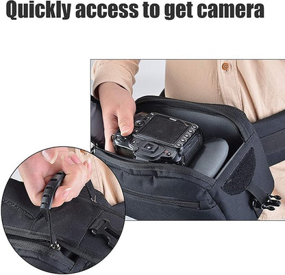 Cwatcun Waist Camera Case DSLR SLR Bag Sling Shoulder Camera Bag Water - Image 6