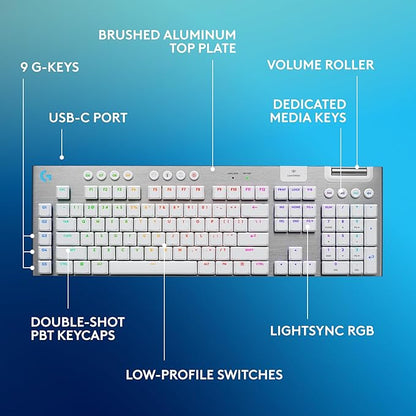 Logitech G915 X Lightspeed Wireless Mechanical Gaming Keyboard, Double-Shot PBT - Image 6
