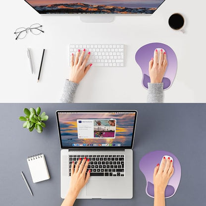 ITNRSIIET Ergonomic Mouse Pad, Cushioned Gel Wrist Rest, Non-Slip Base - Image 2