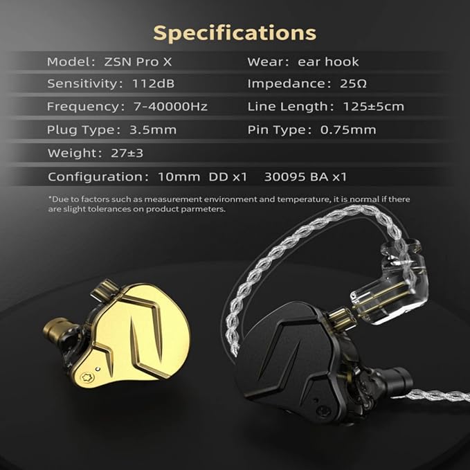KZ ZSN PRO X Wired Earbuds, in-Ear Monitor Headphones - Image 7