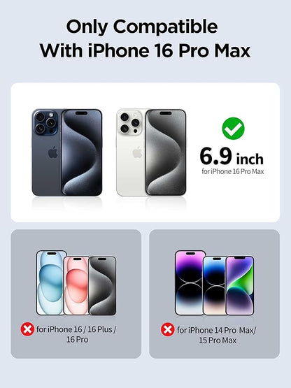 Compatible for iPhone 16 Pro Max Privacy Screen Protector Tempered Glass 6.9 - Image 2