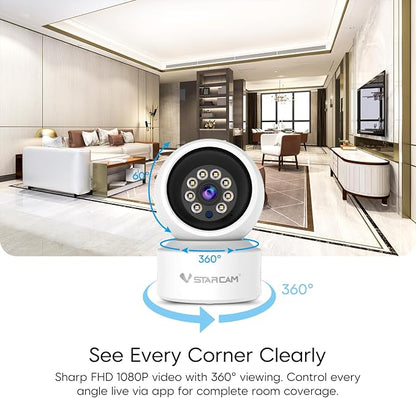 VSTARCAM WiFi Camera Indoor Wireless, 1080P - Image 3