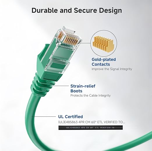 Cable Matters 10Gbps Snagless Cat 6 Ethernet Cable - 6ft - Image 4