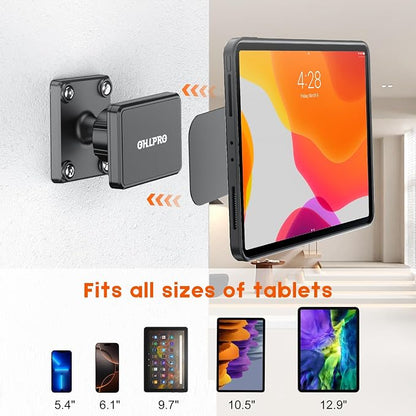 OHLPRO Magnetic Tablet Wall Mount Holder, 360° Rotatable Drilling Base iPad - Image 6