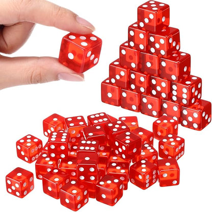 36 Piece 19 mm Casino Style Craps Dice Sets Acrylic and Translucent D6 Dice - Image 4