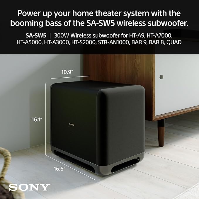 Sony BRAVIA Theater Quad Home Theater Surround Sound System and SA-SW5 Wireless - Image 4