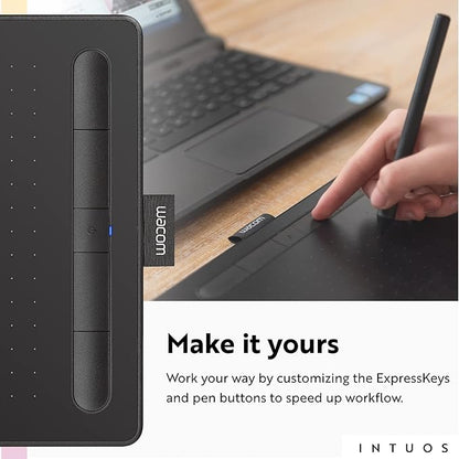 Wacom Intuos Small Bluetooth Graphics Drawing Tablet, 4 Customizable ExpressKeys - Image 3
