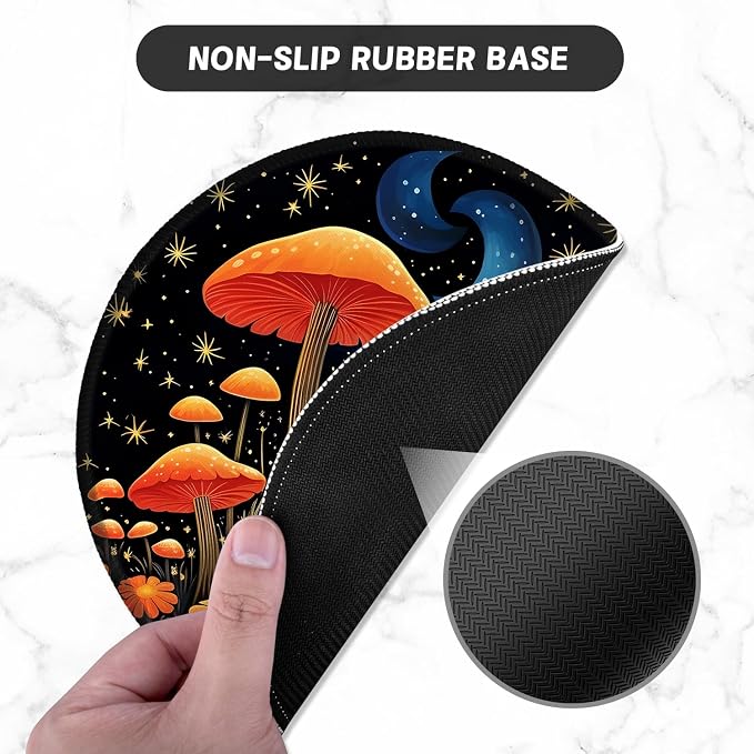 ITNRSIIET Round Mouse Pad with Stitched Edge Premium-Textured Waterproof - Image 3