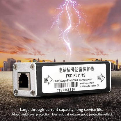 RJ11 Telephone Fax Protector, Lighting Thunder Arrester Device, Audio Telephone - Image 3