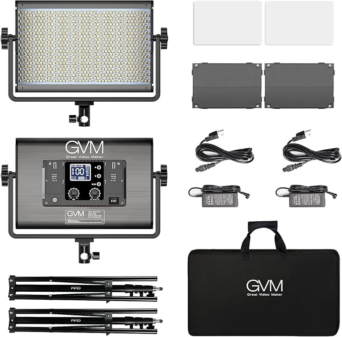 GVM 1300D RGB LED Video Light, 65W Video Lighting Kit - Image 7
