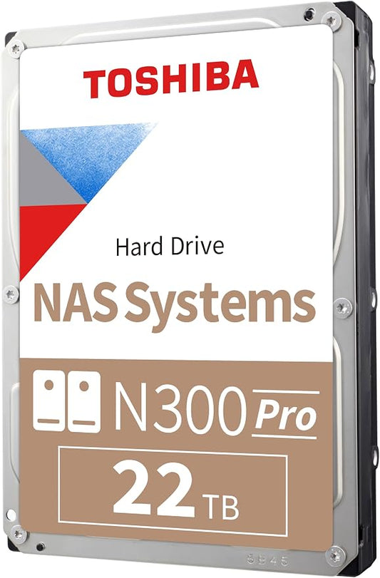 Toshiba N300 PRO 22TB Large-Sized Business NAS 3.5-Inch Internal Hard Drive by Toshiba