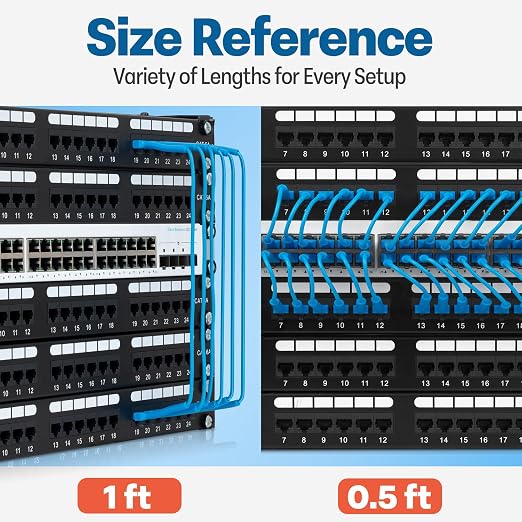Everest Ultra Slim Cat6a Ethernet Patch Cables 1.5ft Black - Image 7