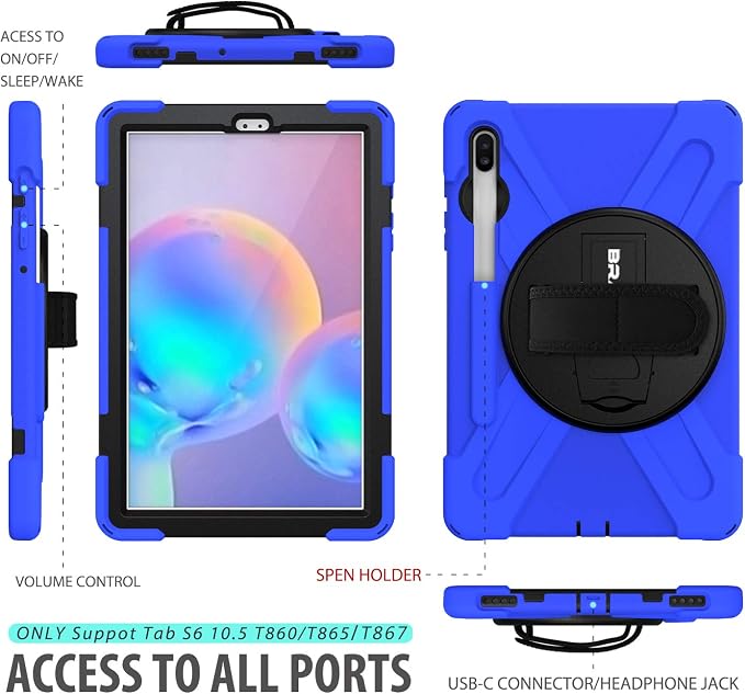 BRAECN for Samsung Galaxy Tab S6 case 10.5 Inch 2019, Heavy Duty Drop - Image 2