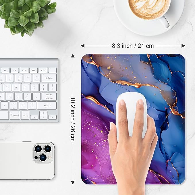 ITNRSIIET Mouse Pad Non-Slip Rubber Base Smooth Surface Stitched Edges - Image 3
