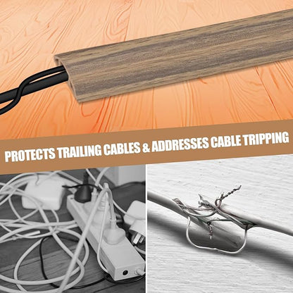 Floor Cord Cover Self Adhesive Cord Hider, 20FT Cable Management, Extension - Image 6