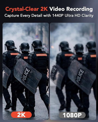 BOBLOV M12 2K Body Camera with Remote, 3500mAh Battery - Image 5