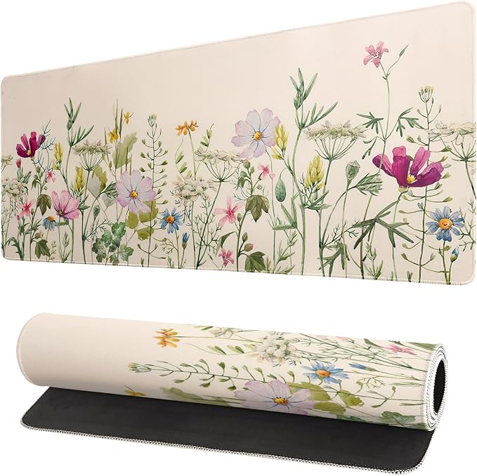 Flower Gaming Mouse Pad Large Mouse Pad by Siski