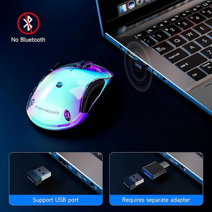 memzuoix 2.4G LED Wireless Mouse, Rechargeable Ergonomic Mouse - Image 5