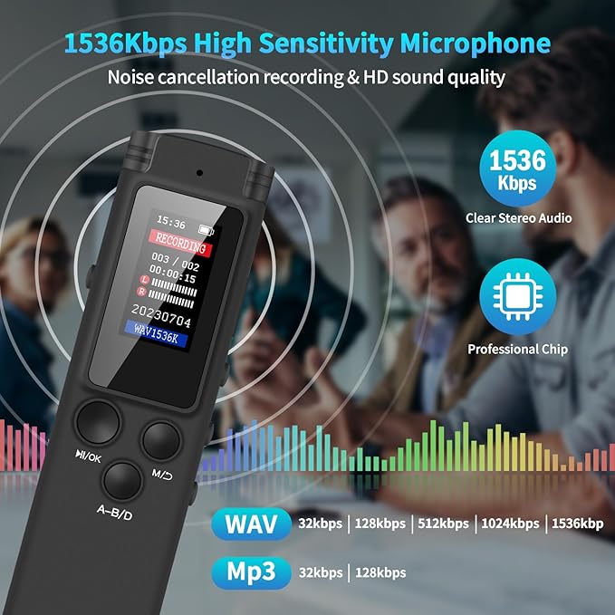 64GB Digital Voice Recorder Voice Activated Recorder - Image 2