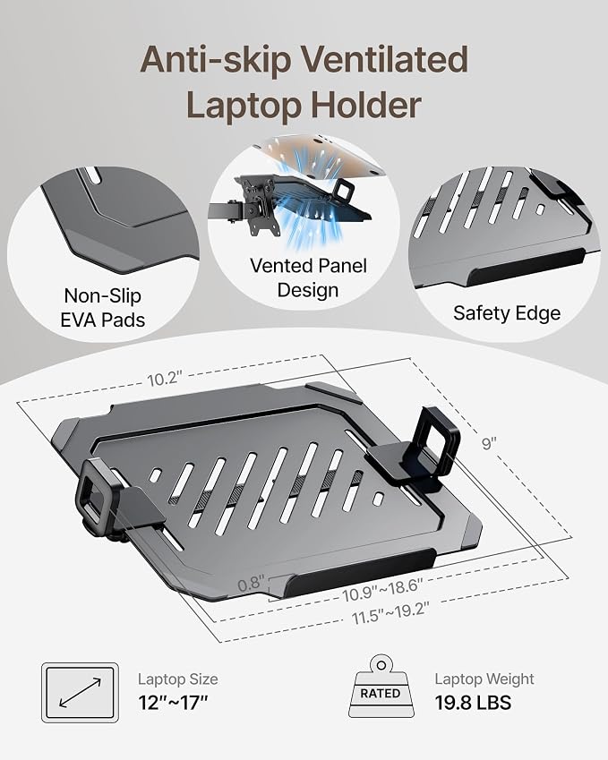 monTEK Monitor Mount and Laptop Stand - Image 6