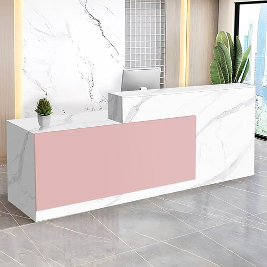 Reception Desk with Counter Modern Checkout Counter with Lockable Drawer by Unknown