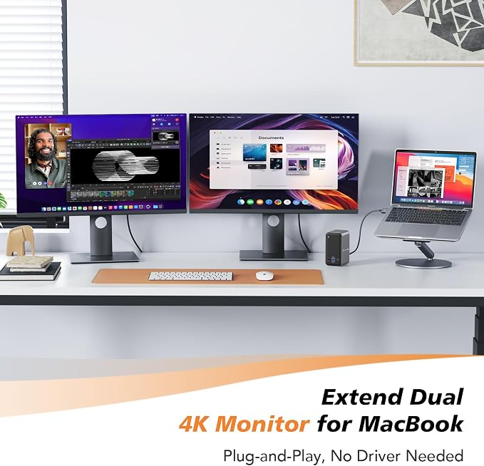 TobenONE Docking Station Dual Monitor - Image 2