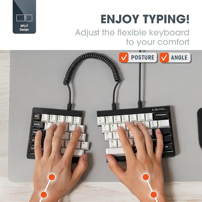 MD600 V3 RGB ORCA TKL Ergonomic Mechanical Keyboard, Cherry MX, Split Layout - Image 3