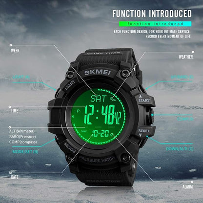 SKMEI Compass Watch Army, Digital Outdoor Sports Watch - Image 4