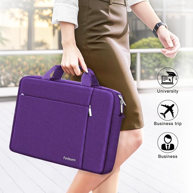 Ferkurn Laptop Bag Case for Women Men Computer Bag Compatible - Image 4