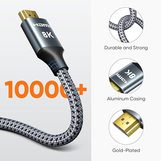 ARISKEEN 8K HDMI Cable 17 FT, 48Gbps High Speed HDMI 2.1 Cable, 8K 60Hz - Image 7