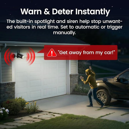 DEKCO Wired 2K Security Camera Outdoor, 180° Pan & 270° Coverage, 24/7 Constant - Image 6