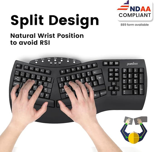 Perixx Periboard-612B Wireless Ergonomic Split Keyboard - Image 2
