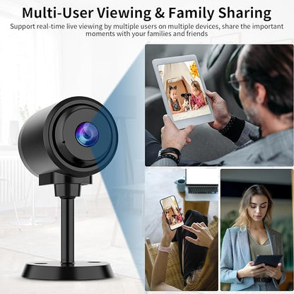VSTARCAM Tiny Camera for Home Security 1Pcs, 2.4GHz WiFi Portable Battery - Image 8