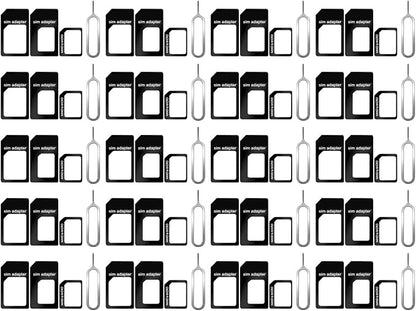 20 Pack SIM Card Adapter Kit, 4 in 1 Nano Micro Standard Converter Kit by CKANDAY