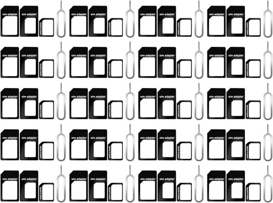 20 Pack SIM Card Adapter Kit, 4 in 1 Nano Micro Standard Converter Kit by CKANDAY