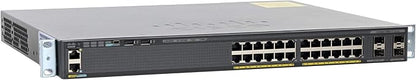 Cisco Catalyst WS-C2960X-24PS-L 24-Port PoE Ethernet Network Switch by Amazon+Renewed
