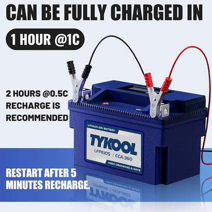 YTZ10S 12v lithium battery 6Ah 360CCA LiFePO4 battery, - Image 5