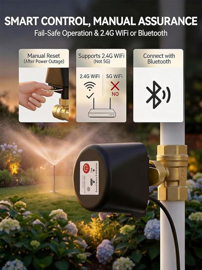 Smart WiFi Water Valve, Brass Motorized Ball Valve - Image 3