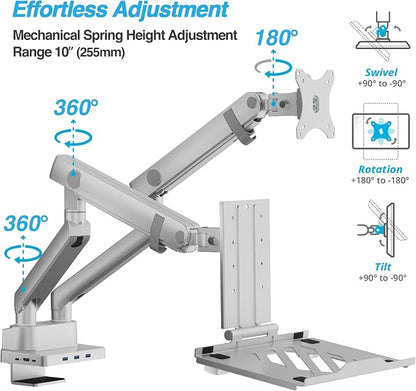 AVLT Dual 17”-38" Monitor Arm Desk Mount - Image 5