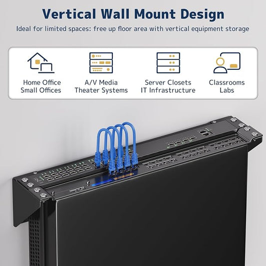 2U Vertical Wall Mount Rack - Image 2
