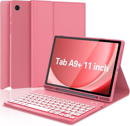 Keyboard Case for Samsung Galaxy Tab A9 Plus 5G 11 inch 2023, 7 Color Backlit by Unknown