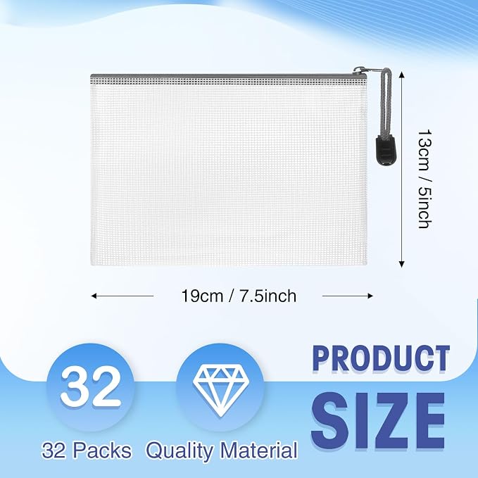 Jetec 32 Pcs Mesh Zipper Bags Toy Storage Bikini Organizer Bag Bolsas Para - Image 2