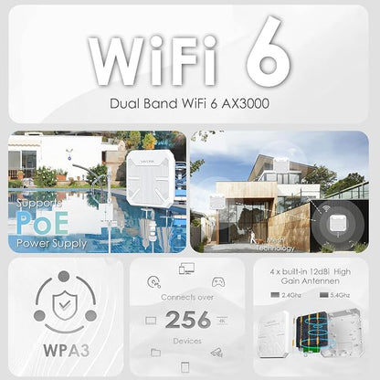 WAVLINK AX3000 Outdoor WiFi 6 Extender, Dual Band Long Range WiFi - Image 2