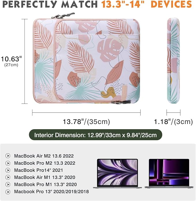 MoKo Laptop Sleeve Bag for 13.3-14 Inch, Notebook Carrying Case - Image 2