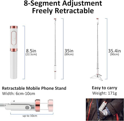 CellphoneTripod with Remote, Aluminum Alloy Selfie Stick Tripod, Best Foldable - Image 6